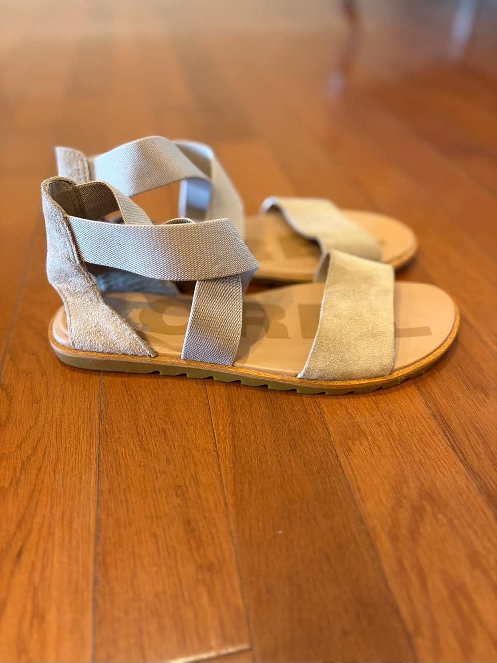 Sorel | “Ella” Strappy Suede Sandals